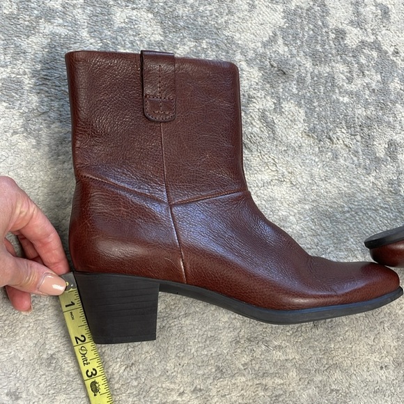 New Munro Tyler Western Ankle Boots Bootie Dark Rust Brown Sz 7.5 Narrow - Picture 14 of 14